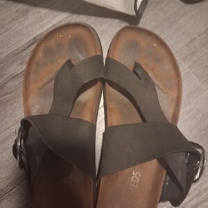 Chic Black Sandals with Buckle by SKECHERS